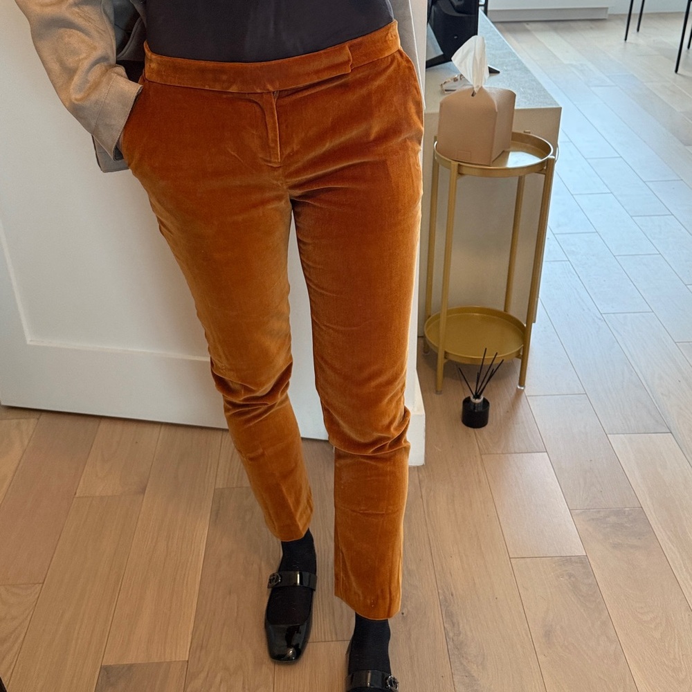 Burnt Orange velvet Pants equipment brand size 4